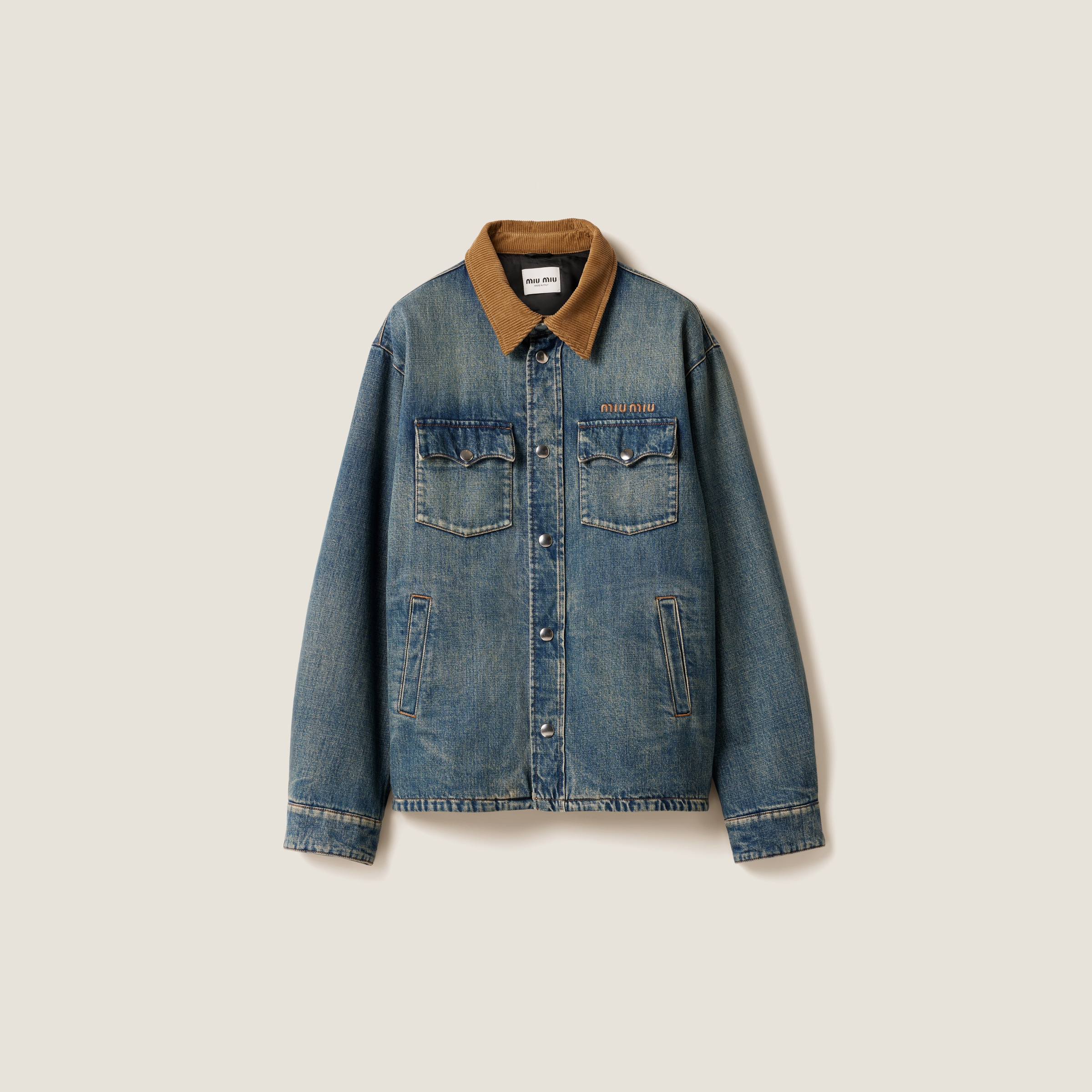 Denim down jacket