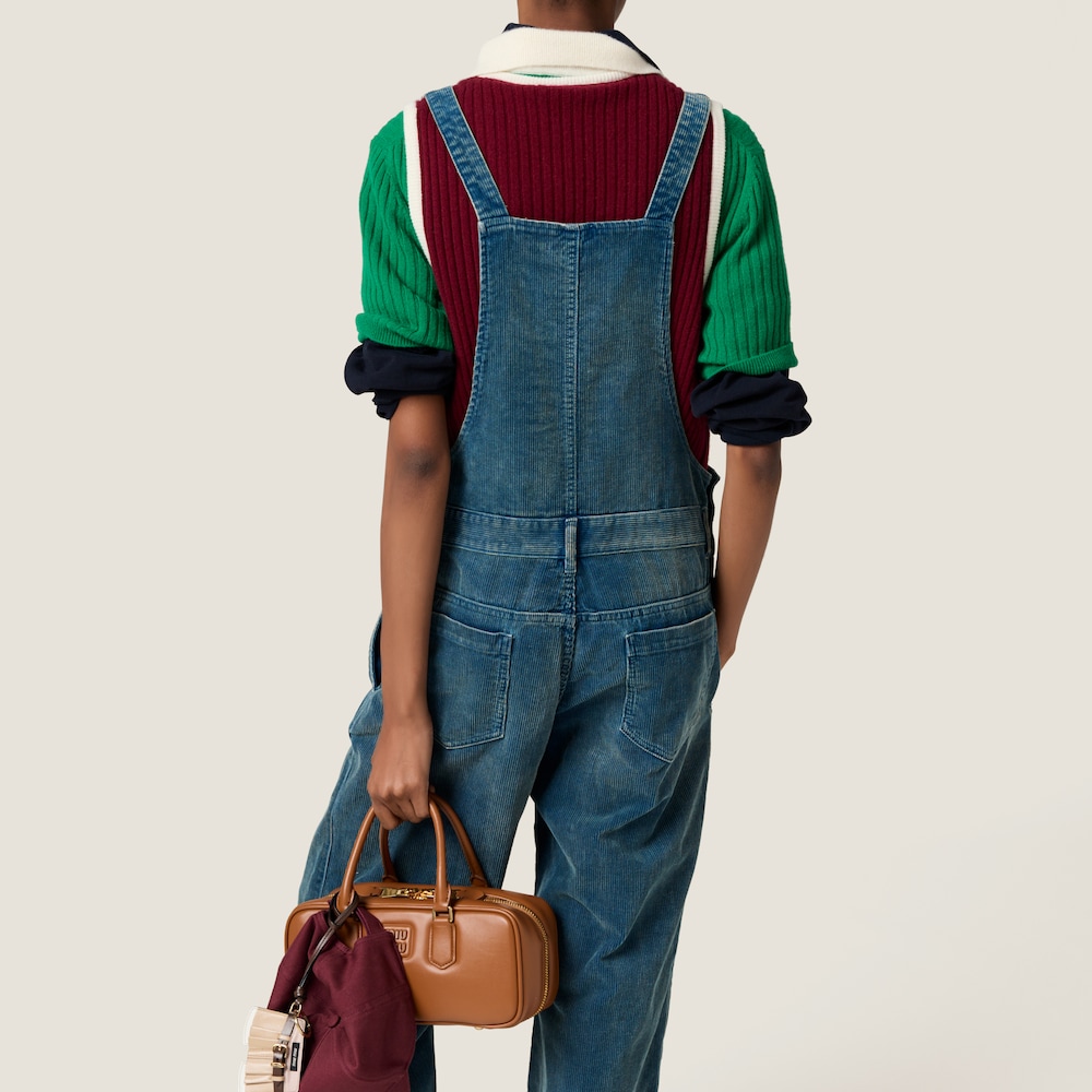 Washed corduroy jumpsuit