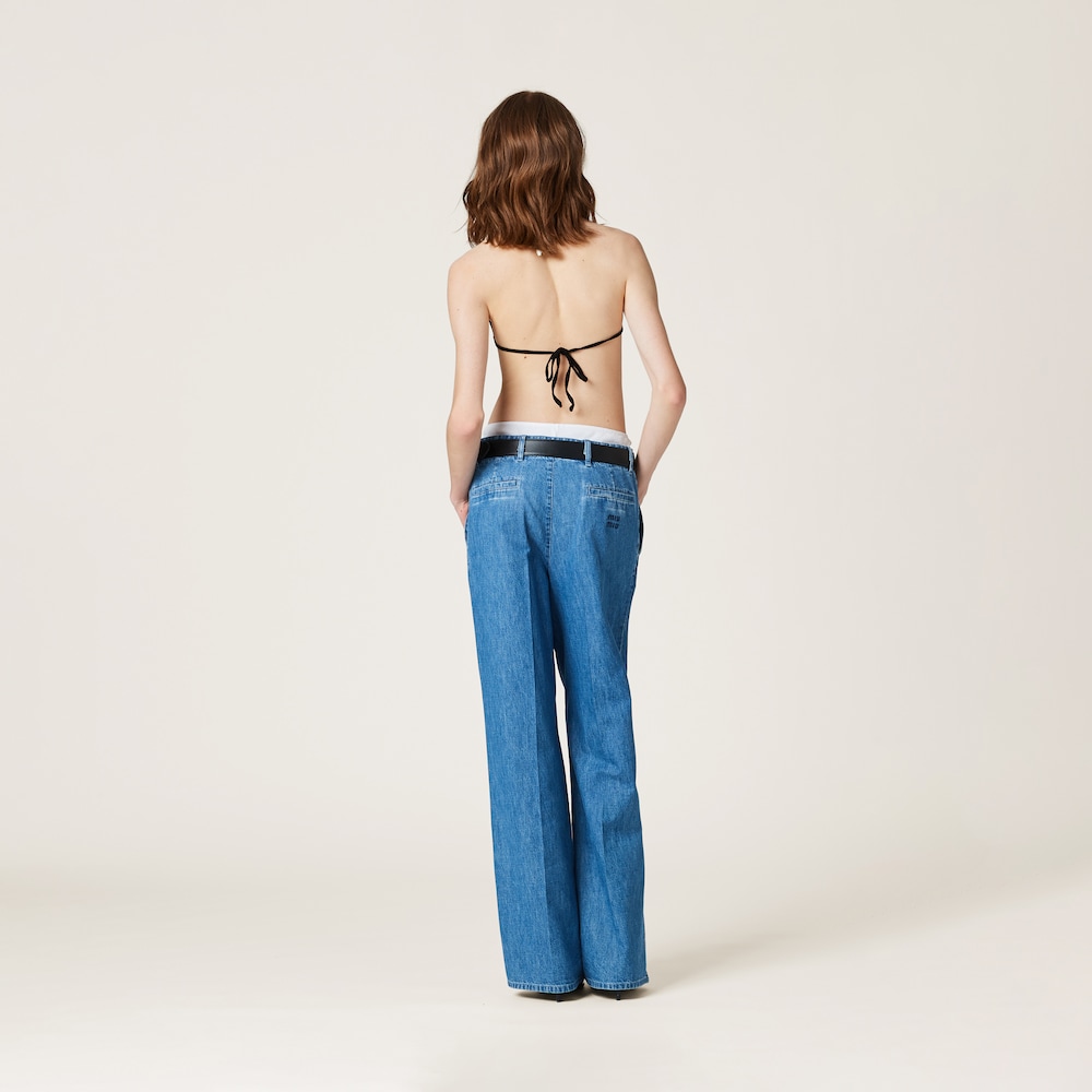 Chambray denim pants