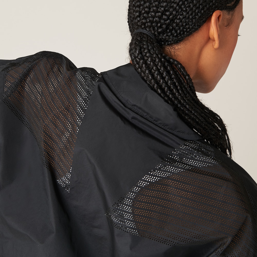 Technical silk blouson jacket