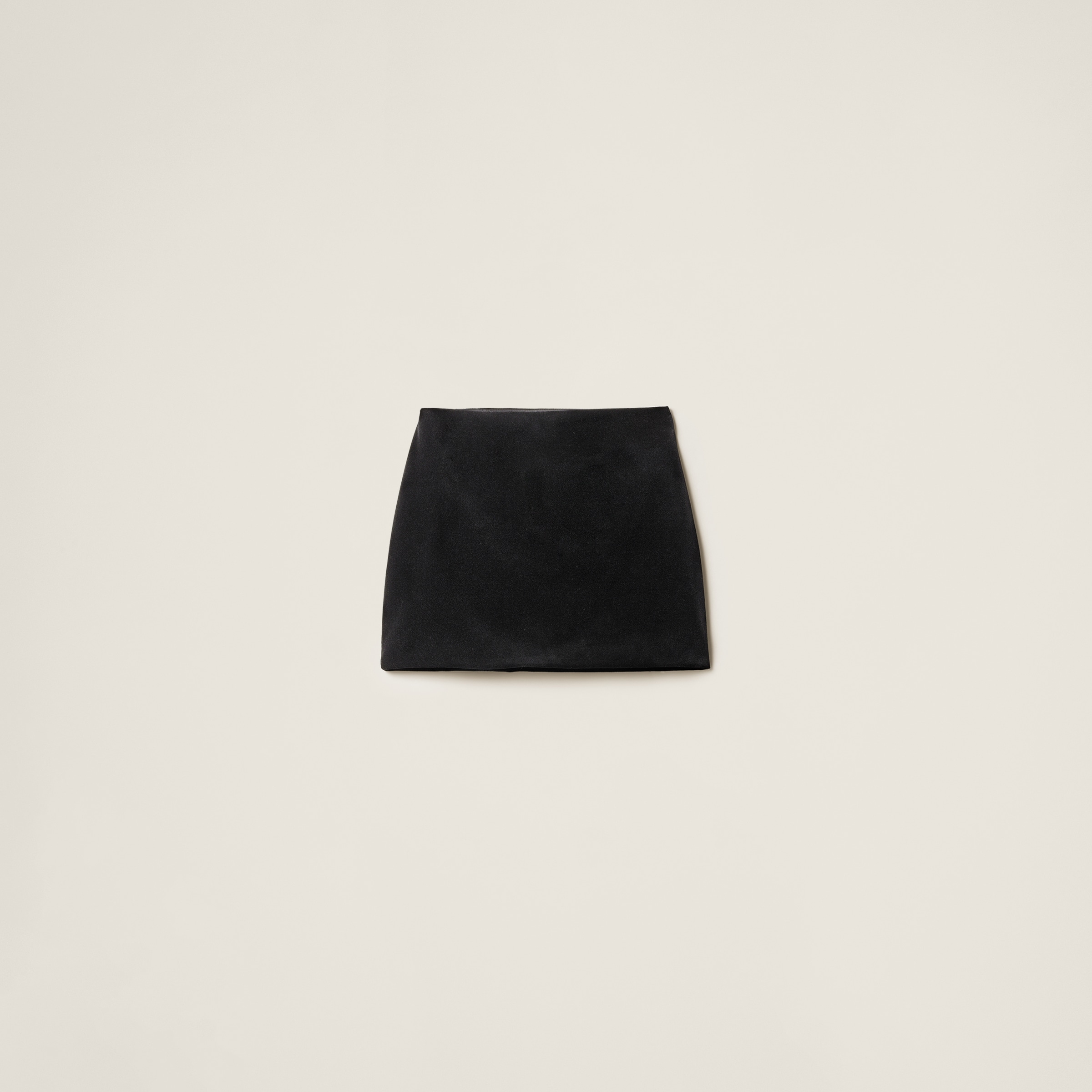 Stretch velvet miniskirt