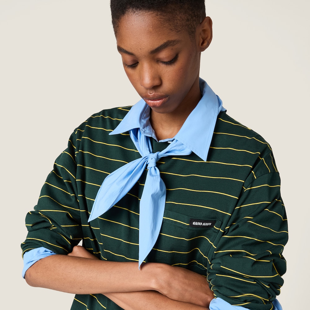 Long-sleeved cotton jersey T-shirt