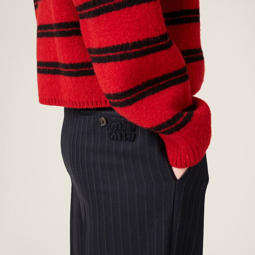 Pinstriped pants