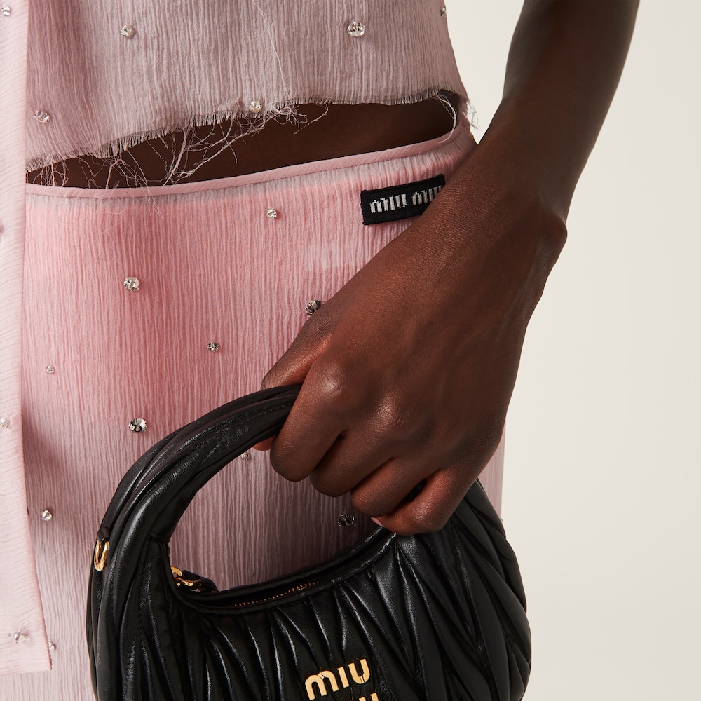 Embroidered chiffon skirt