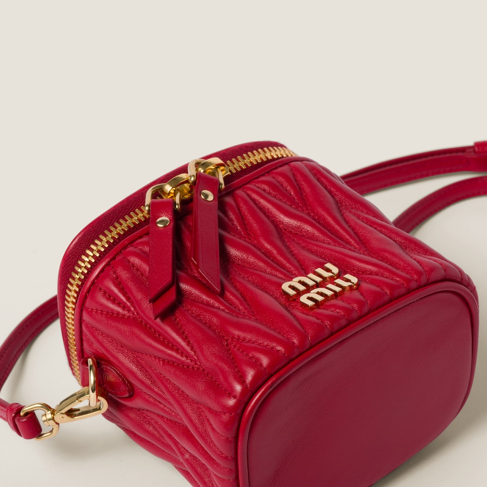 Matelassé nappa leather micro bag