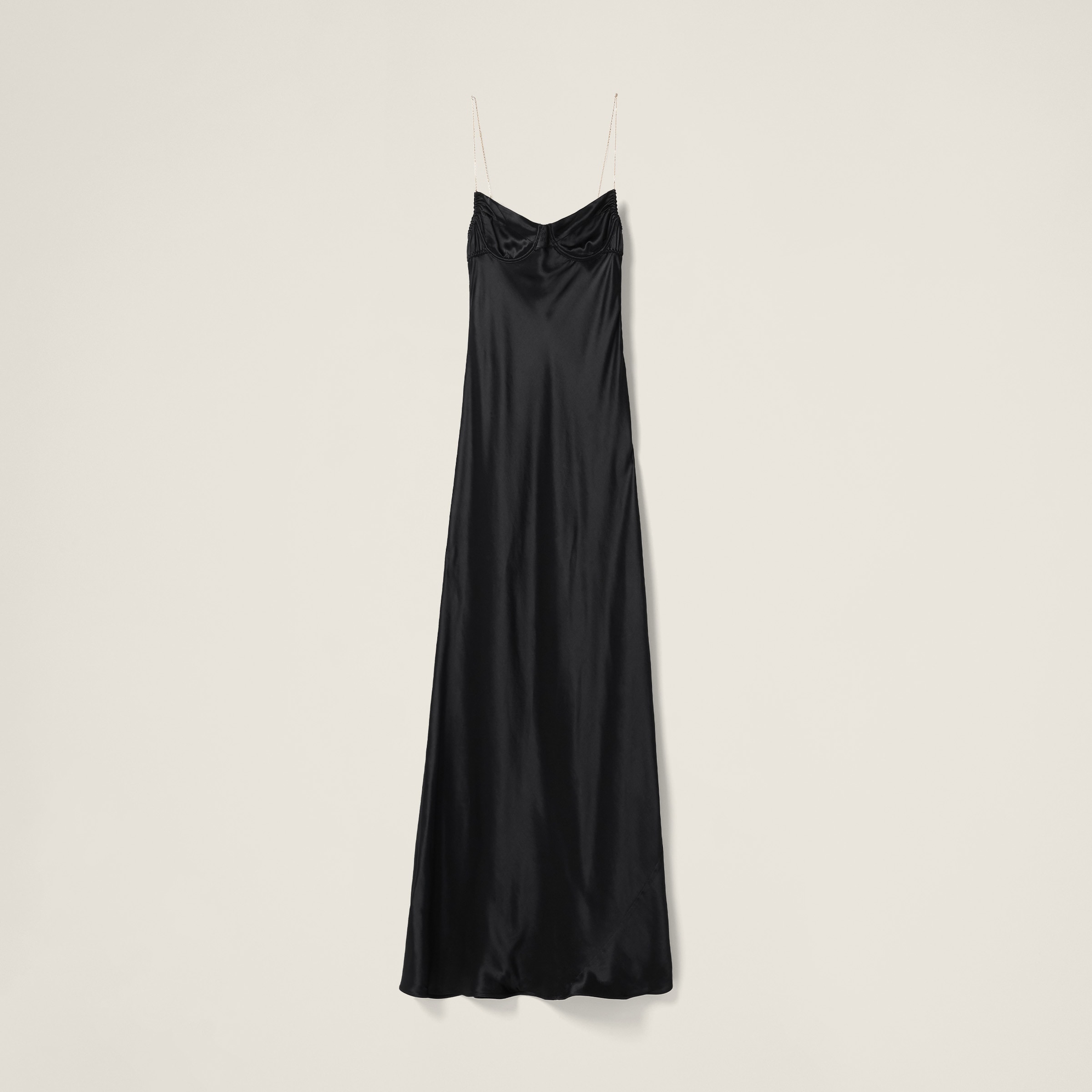 Long satin dress