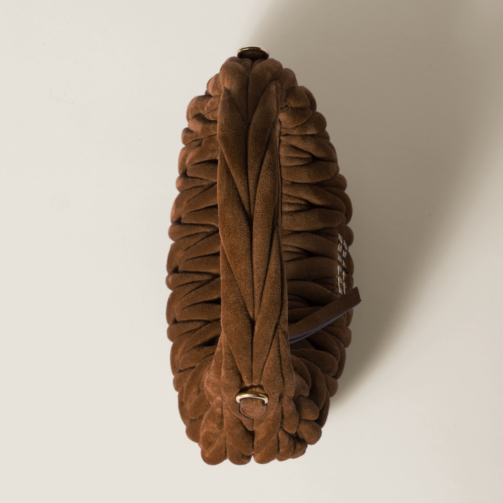 Wander matelassé suede bag