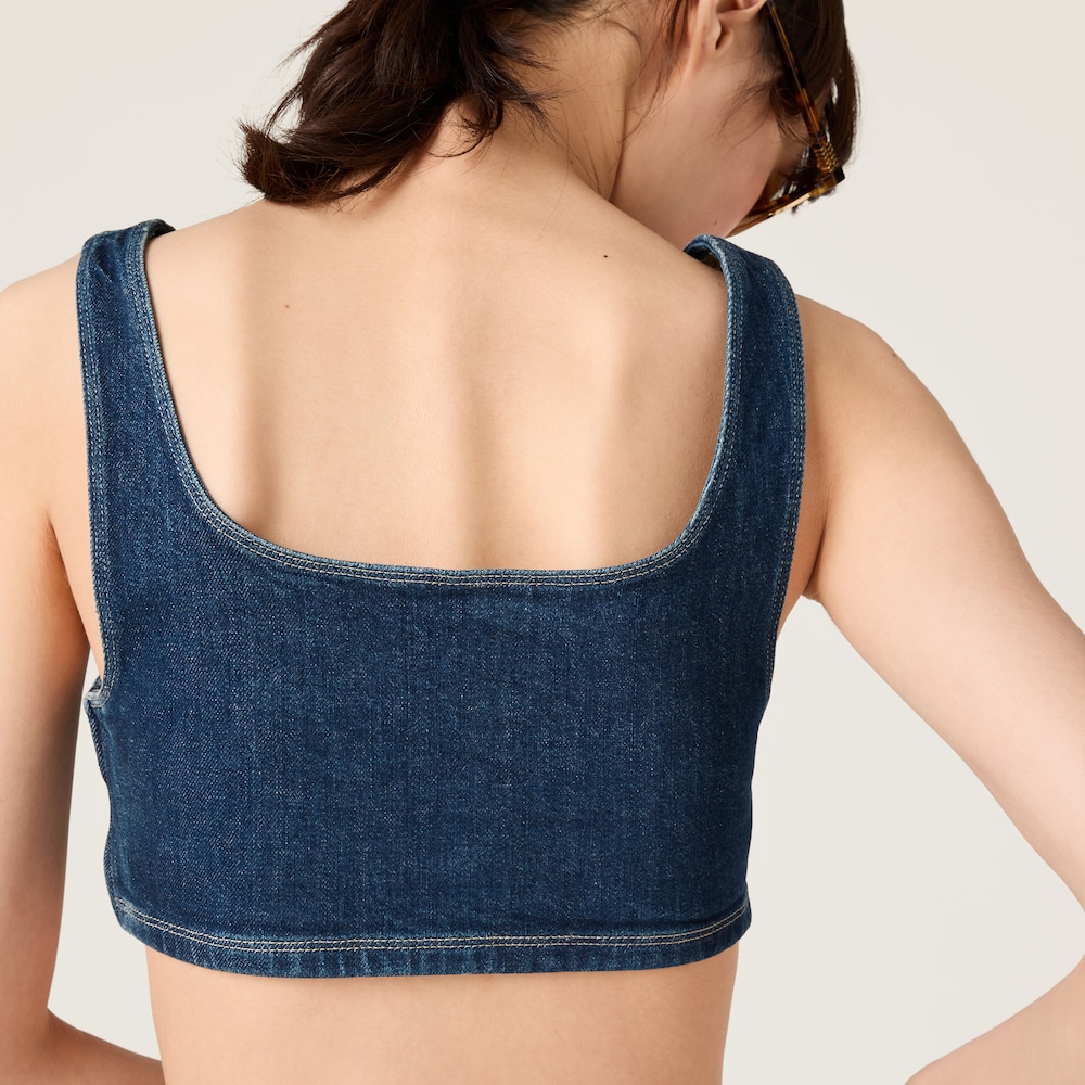 Stretch denim top