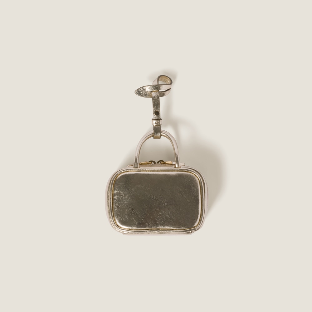 Beau laminated leather micro bag