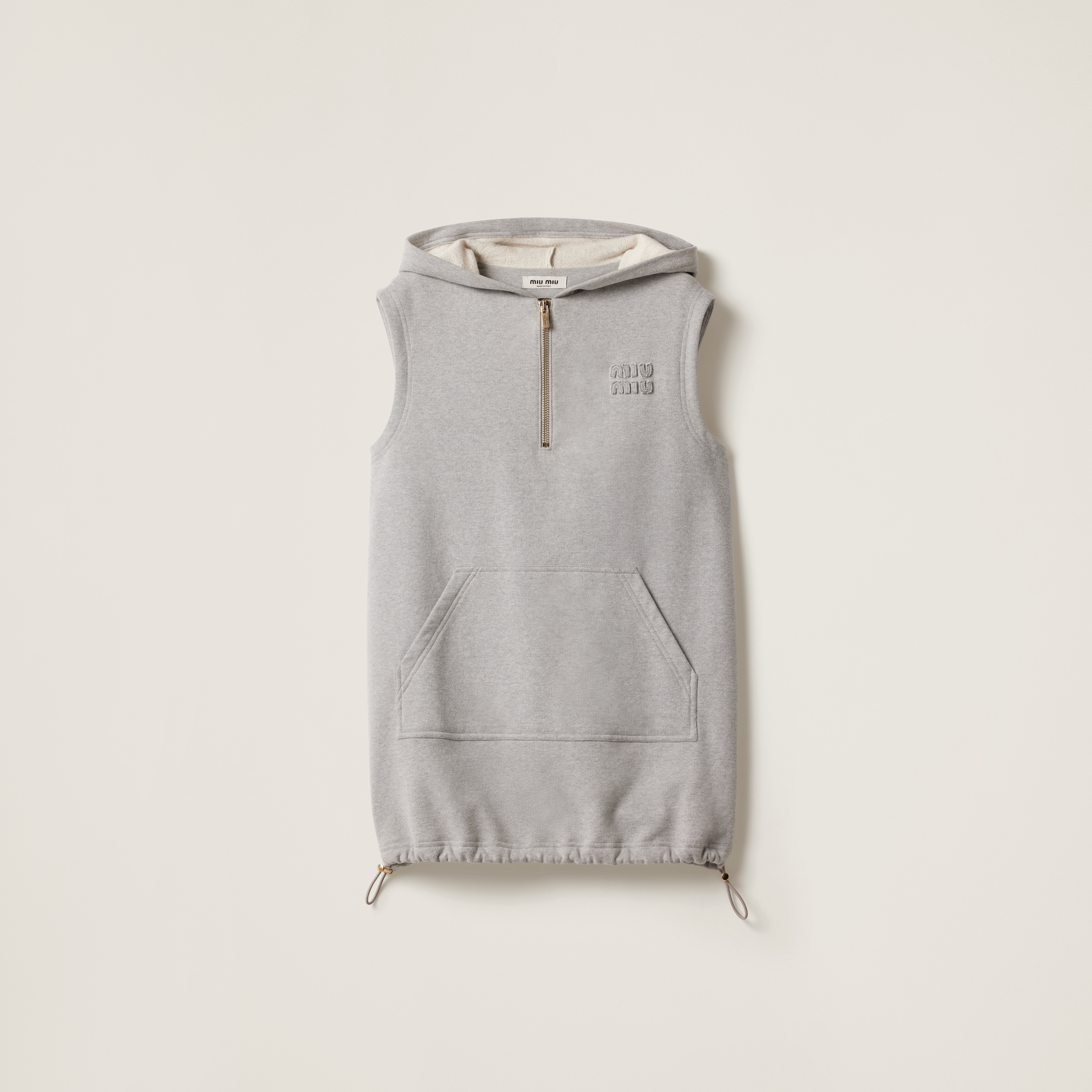Cotton fleece hoodie dress