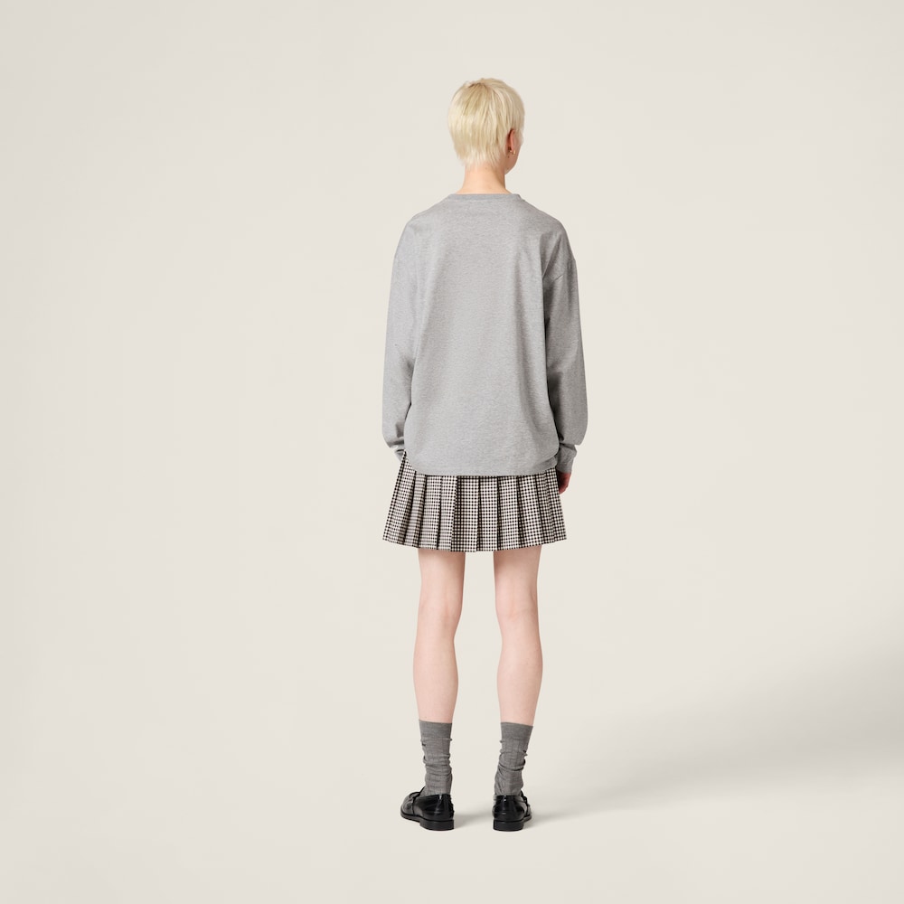 Cotton T-shirt with embroidered logo