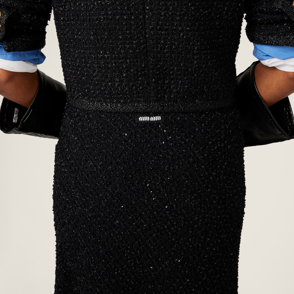Single-breasted lamé bouclé jacket