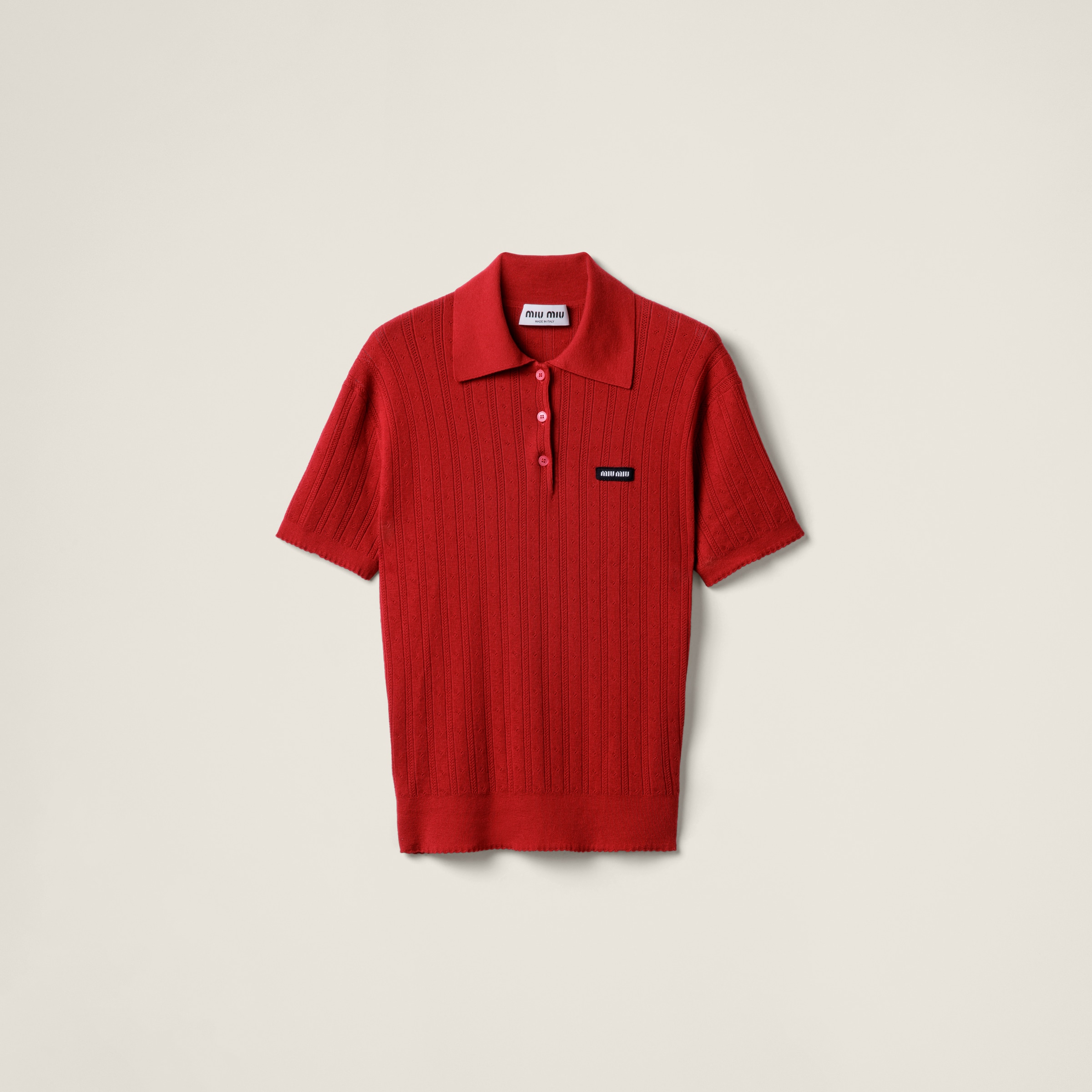 Cashmere and silk polo sweater