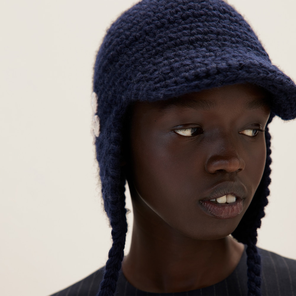 Wool trapper hat