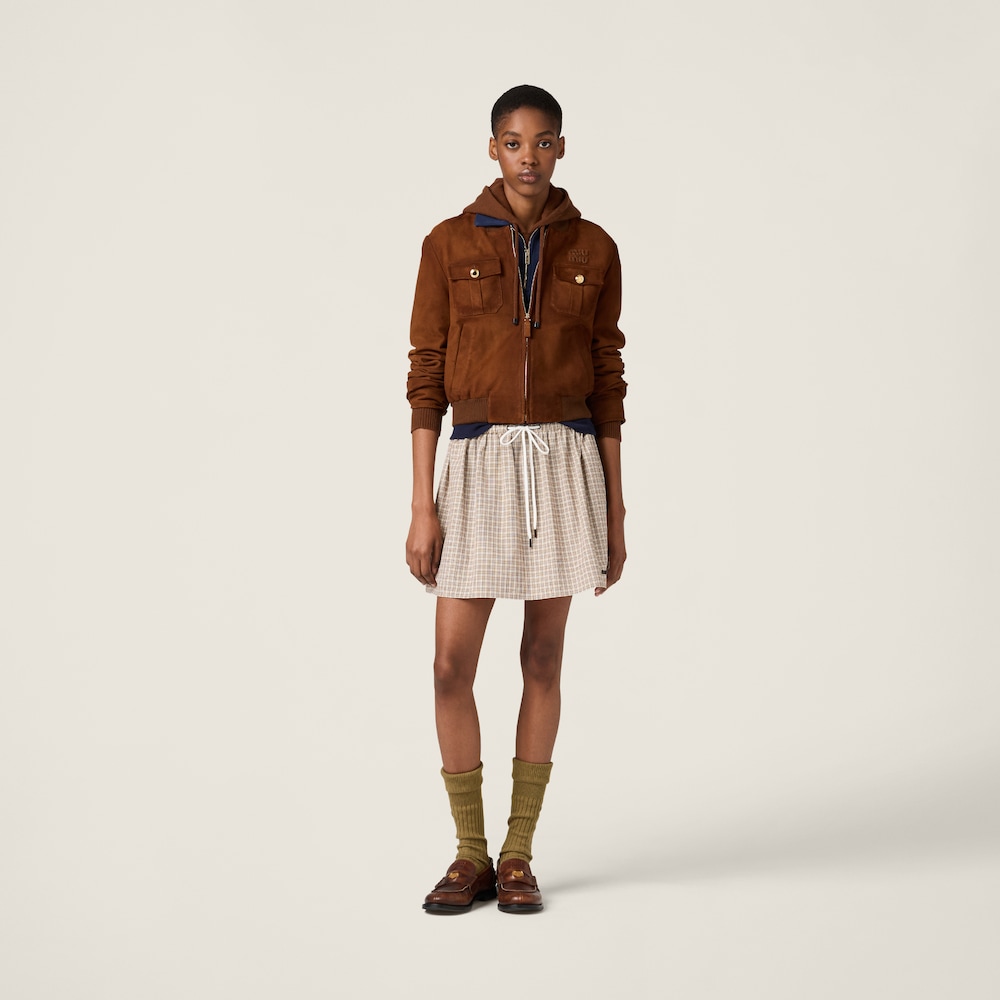 Waxed suede jacket