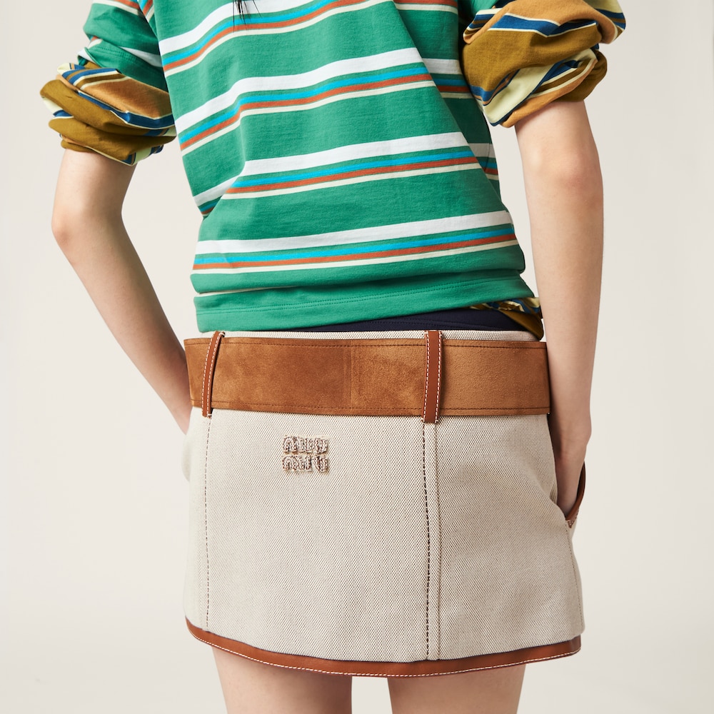 Canvas miniskirt