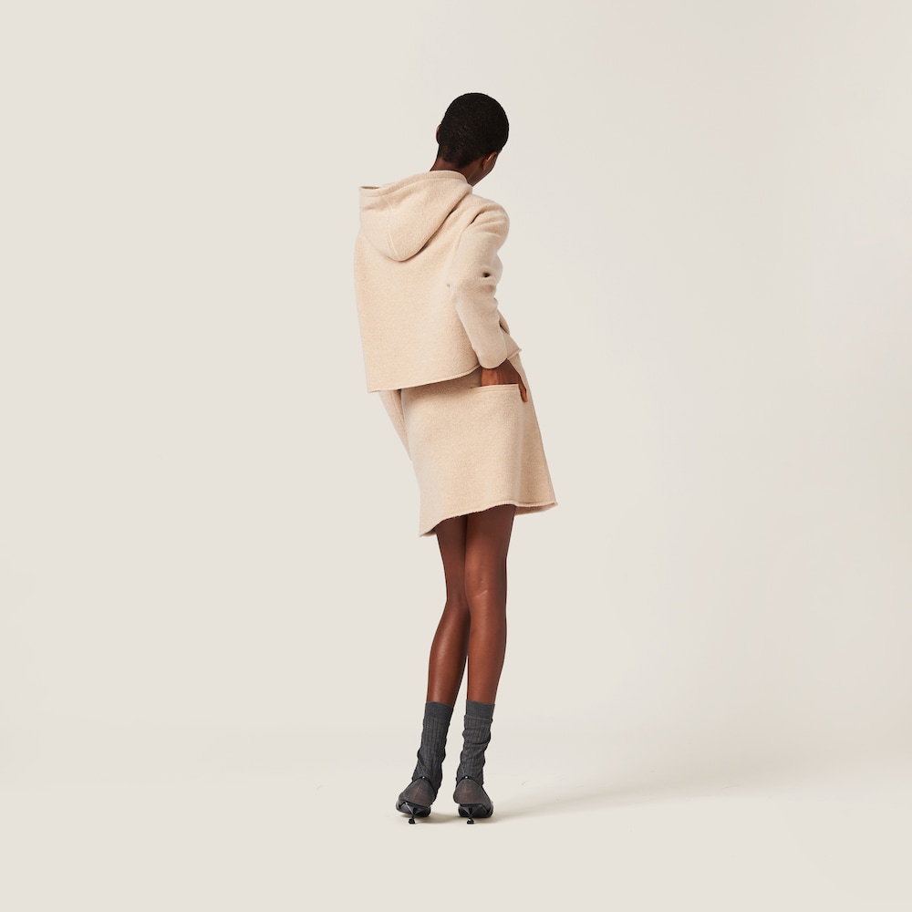 Wool and cashmere skirt