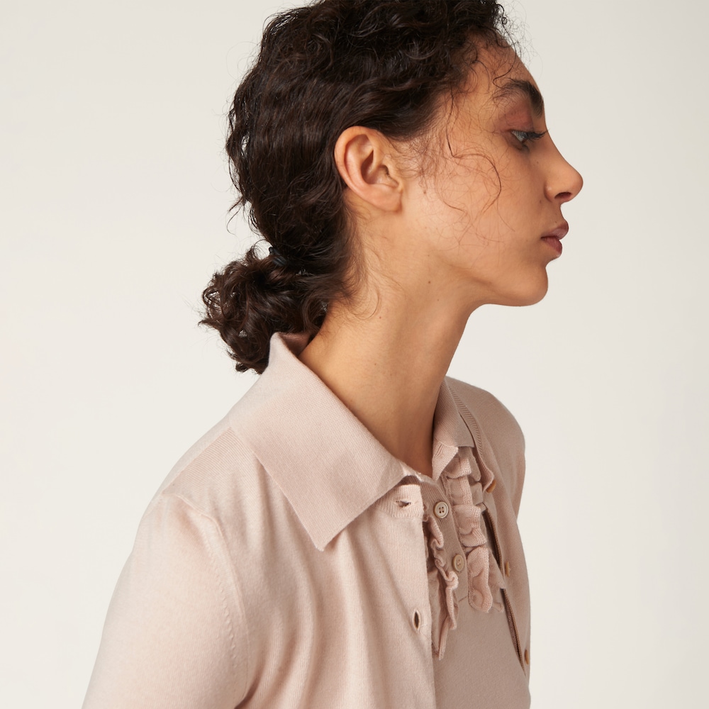 Cashmere and silk knit cardigan