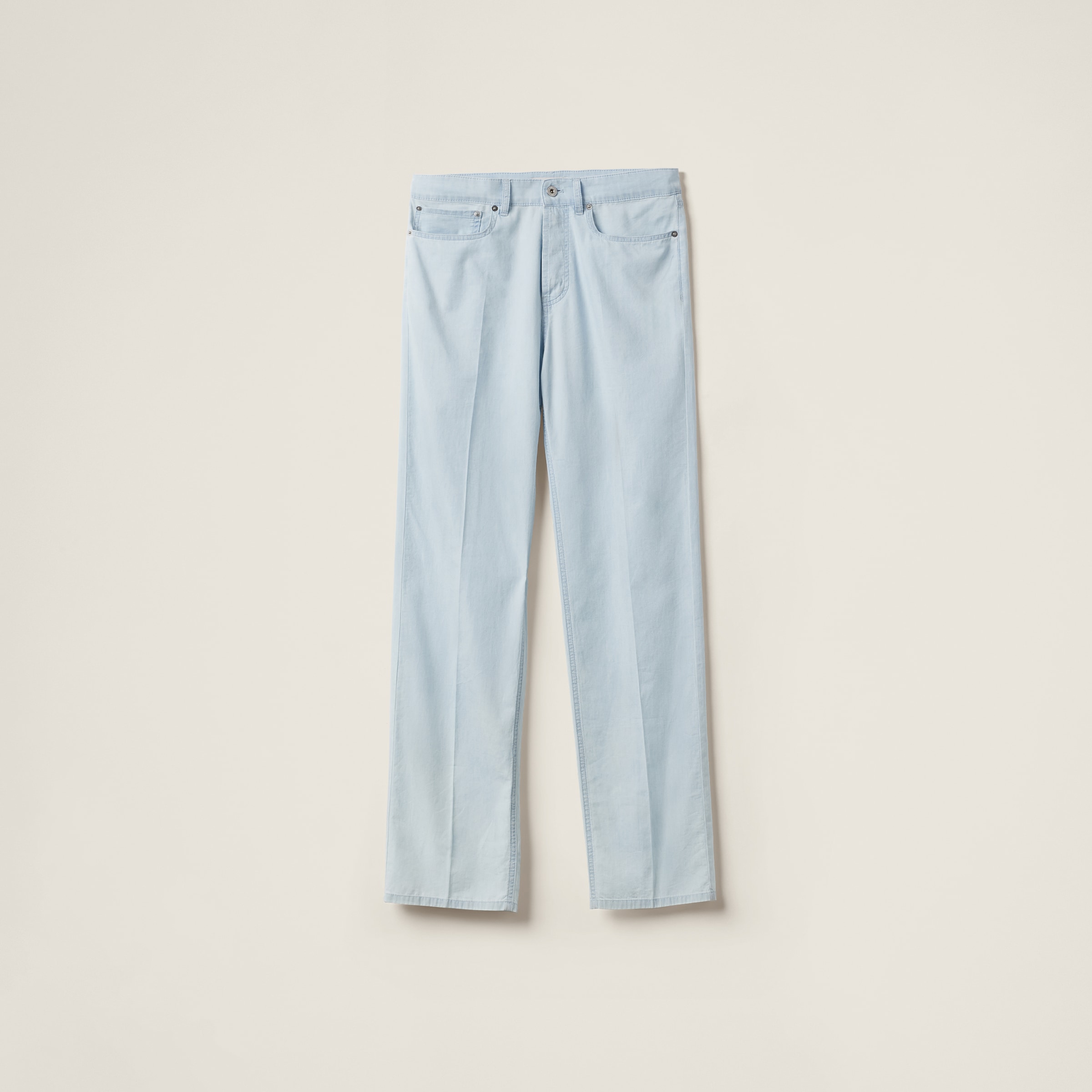 Five-pocket chambray denim jeans