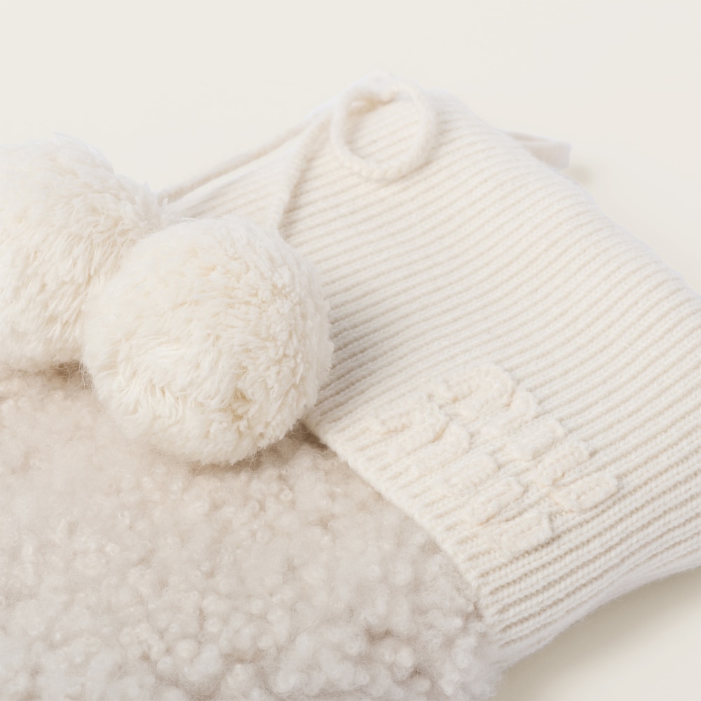 Wool and shearling socks