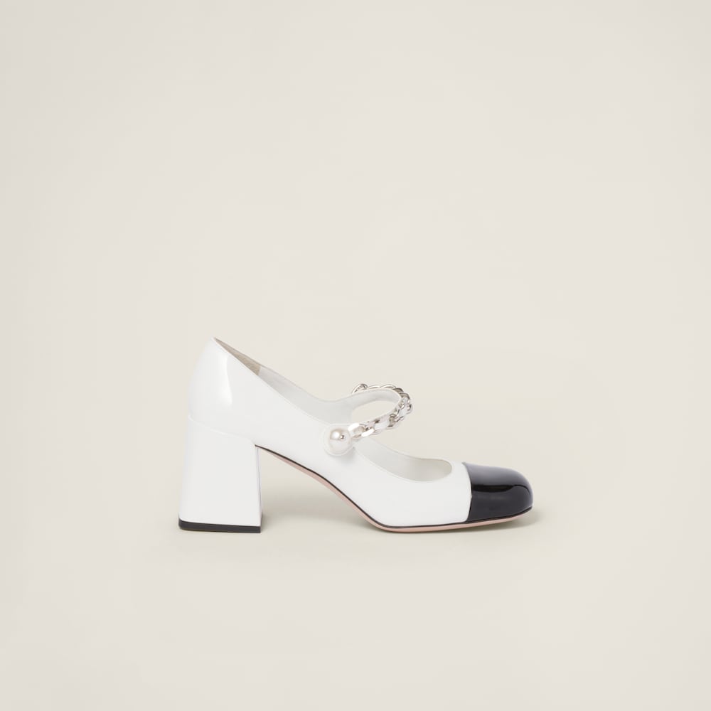 Patent leather pumps