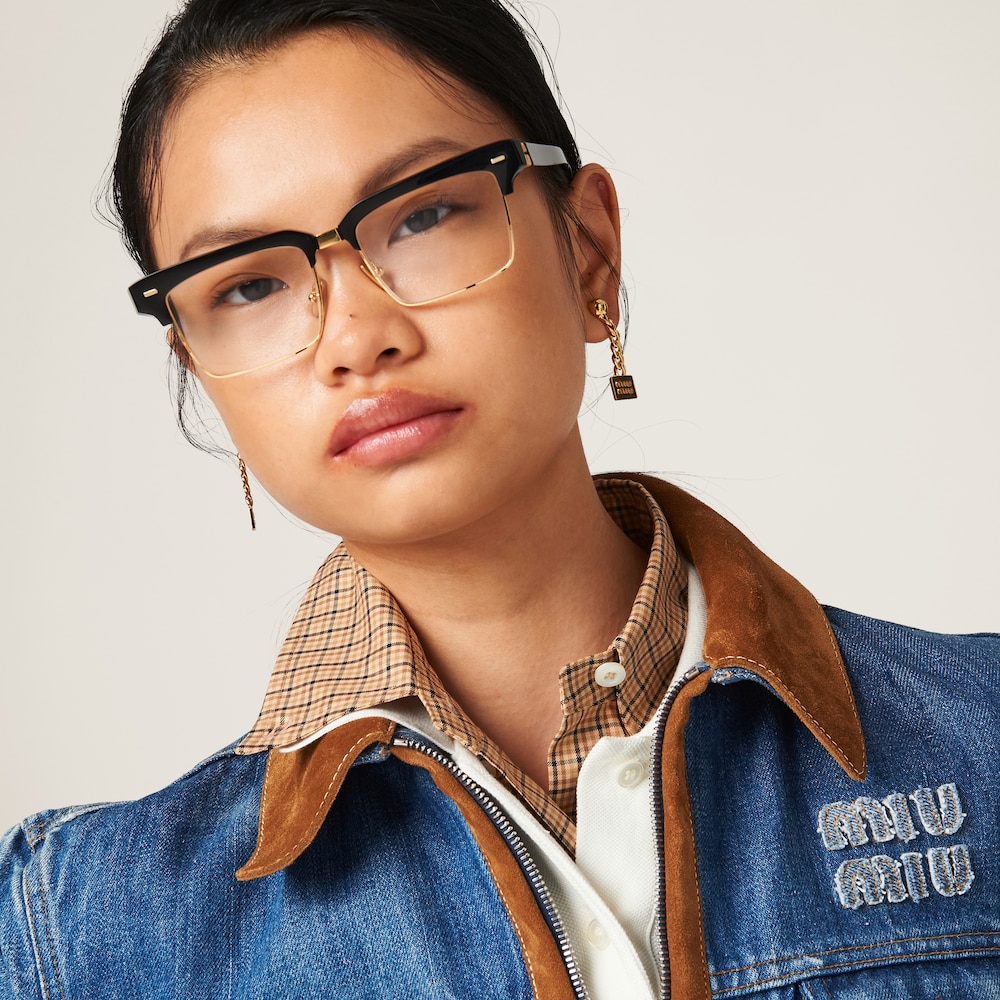 Denim blouson jacket