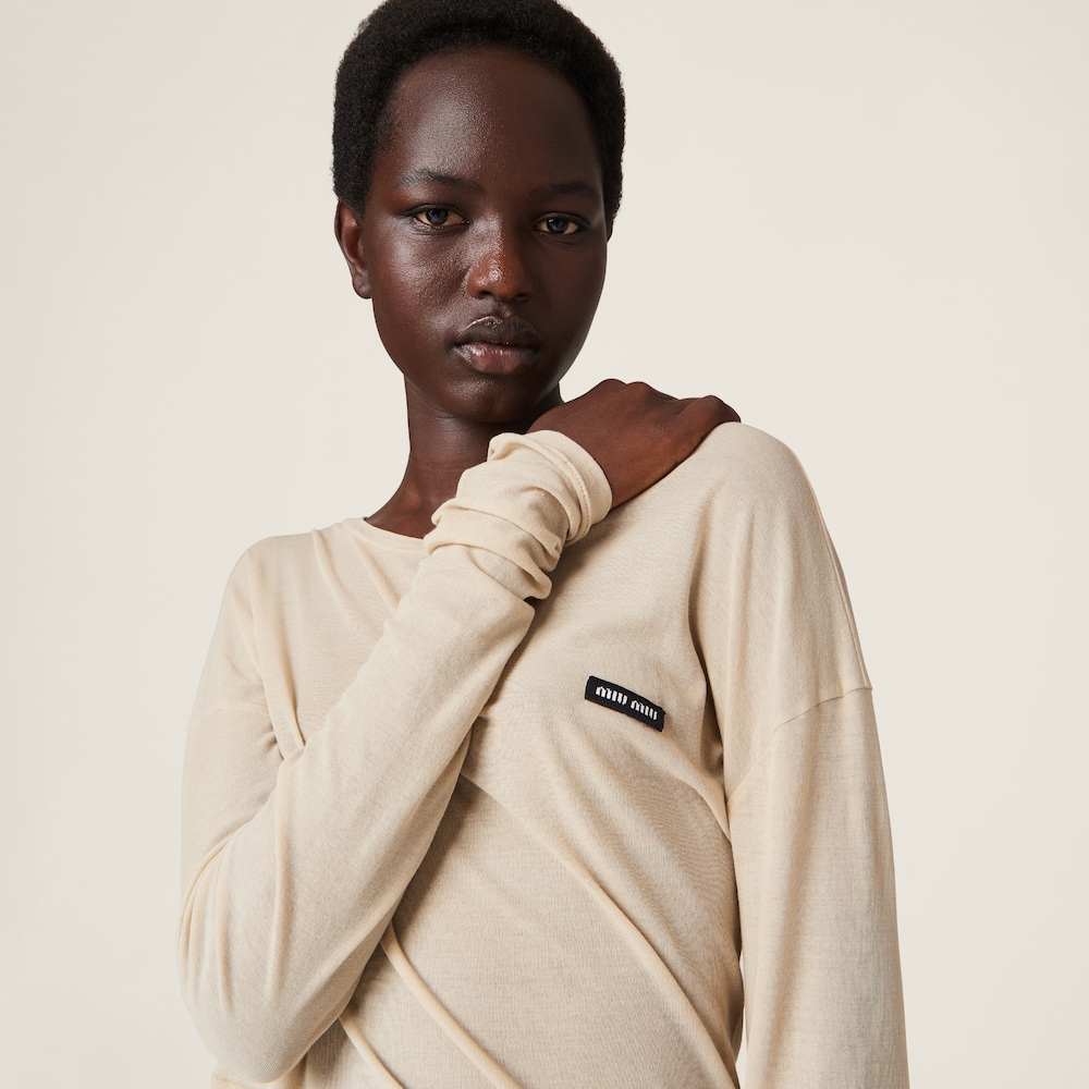 Garment-dyed ribbed jersey knit dress