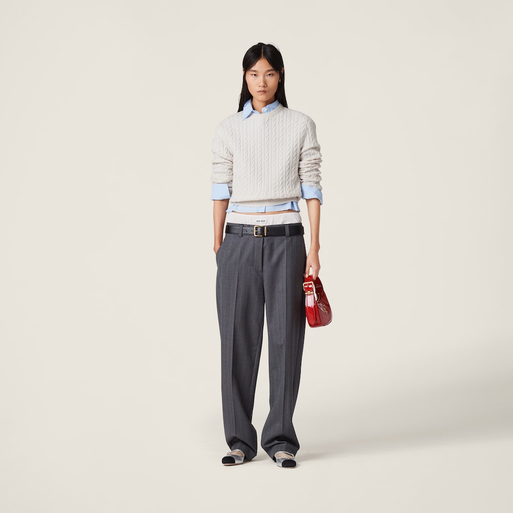 Pinstriped pants