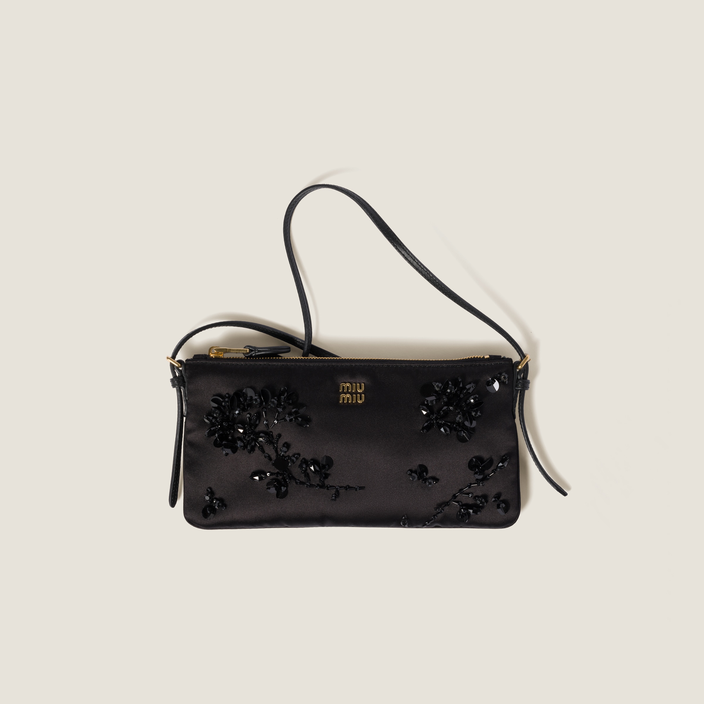 Duchesse mini pouch with embroidery