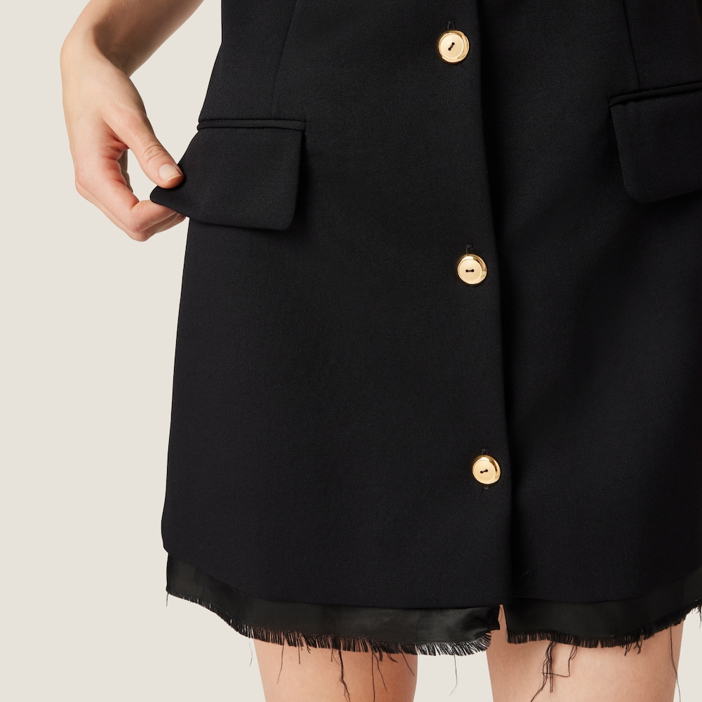 Grain de poudre wool mini-dress