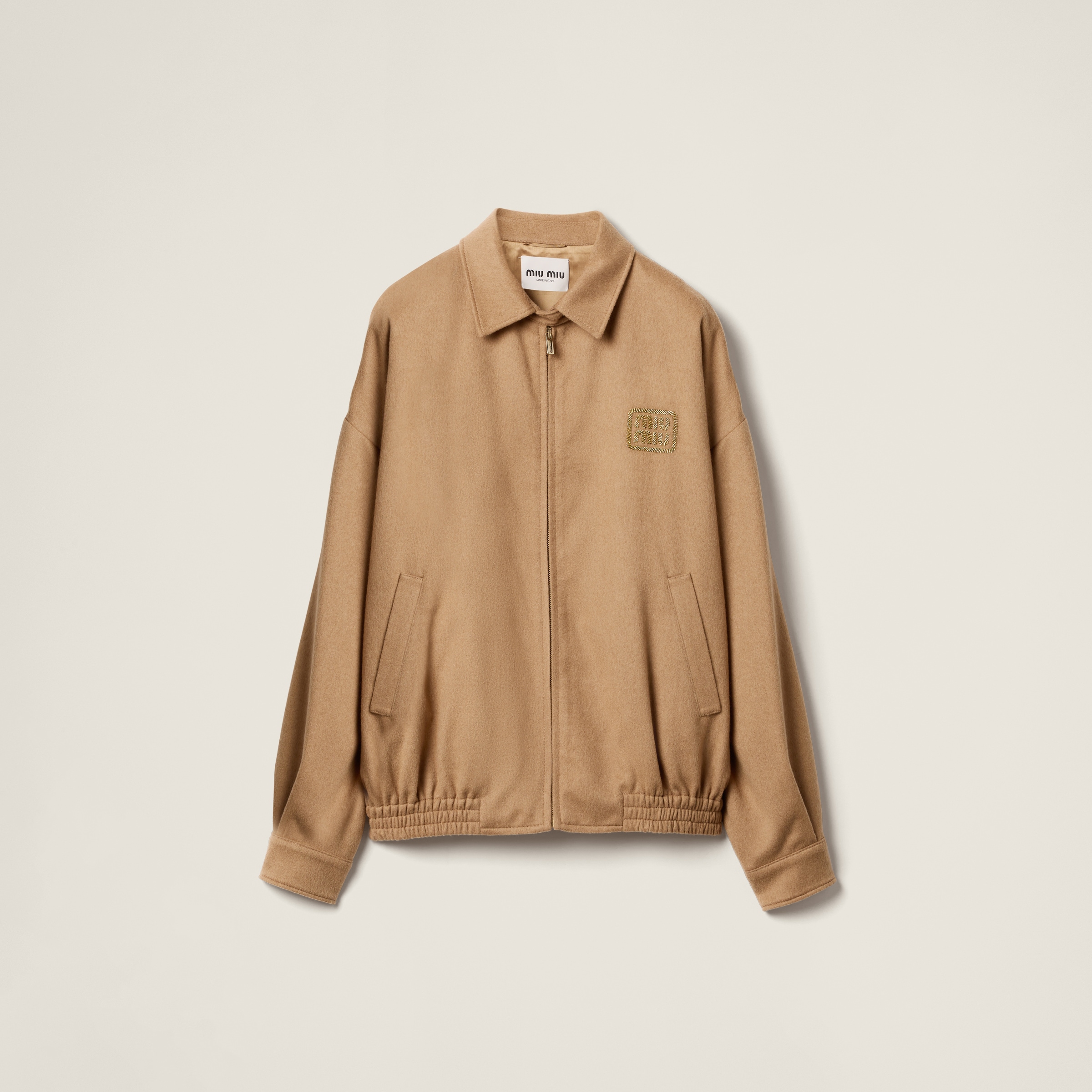 Camel-hair blouson