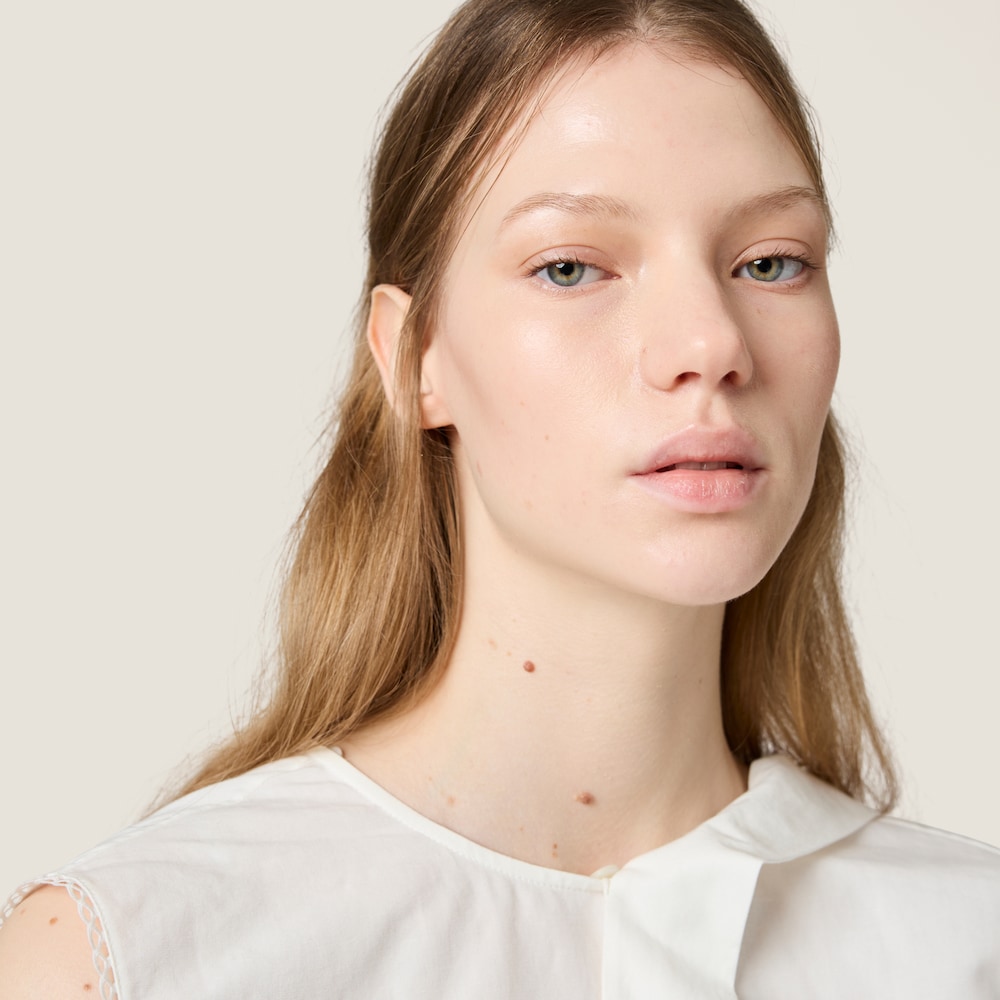 Slubbed poplin dress
