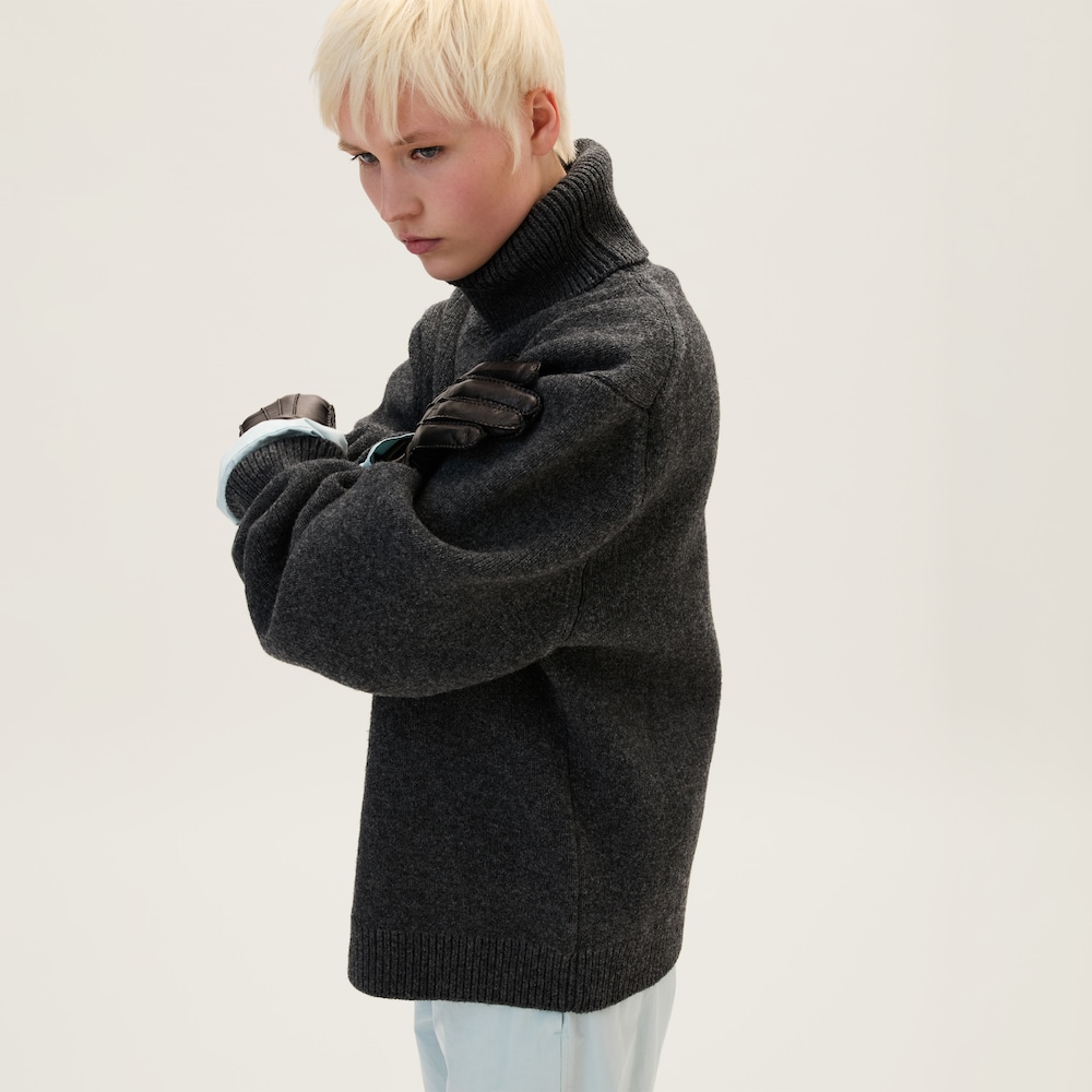 Shetland wool turtleneck jumper