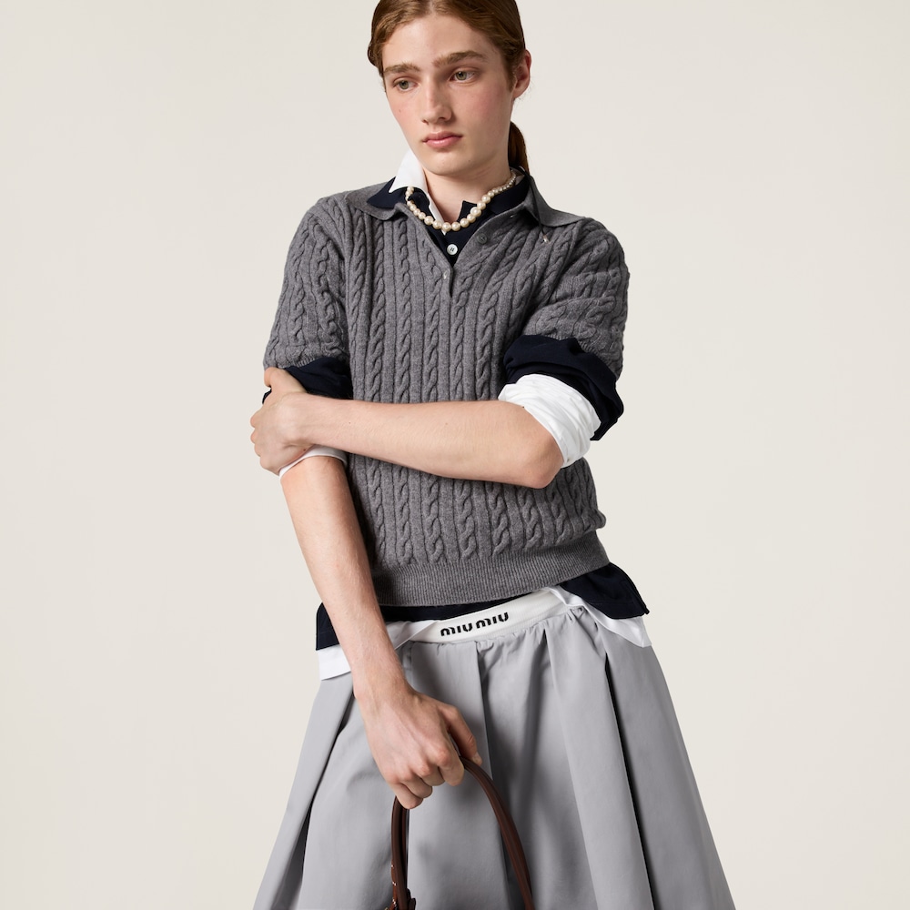Cashmere polo shirt
