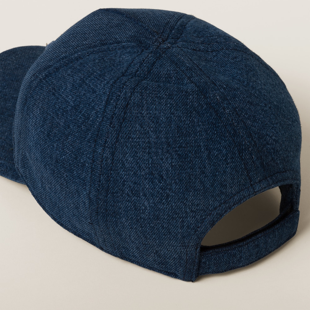 Denim baseball cap