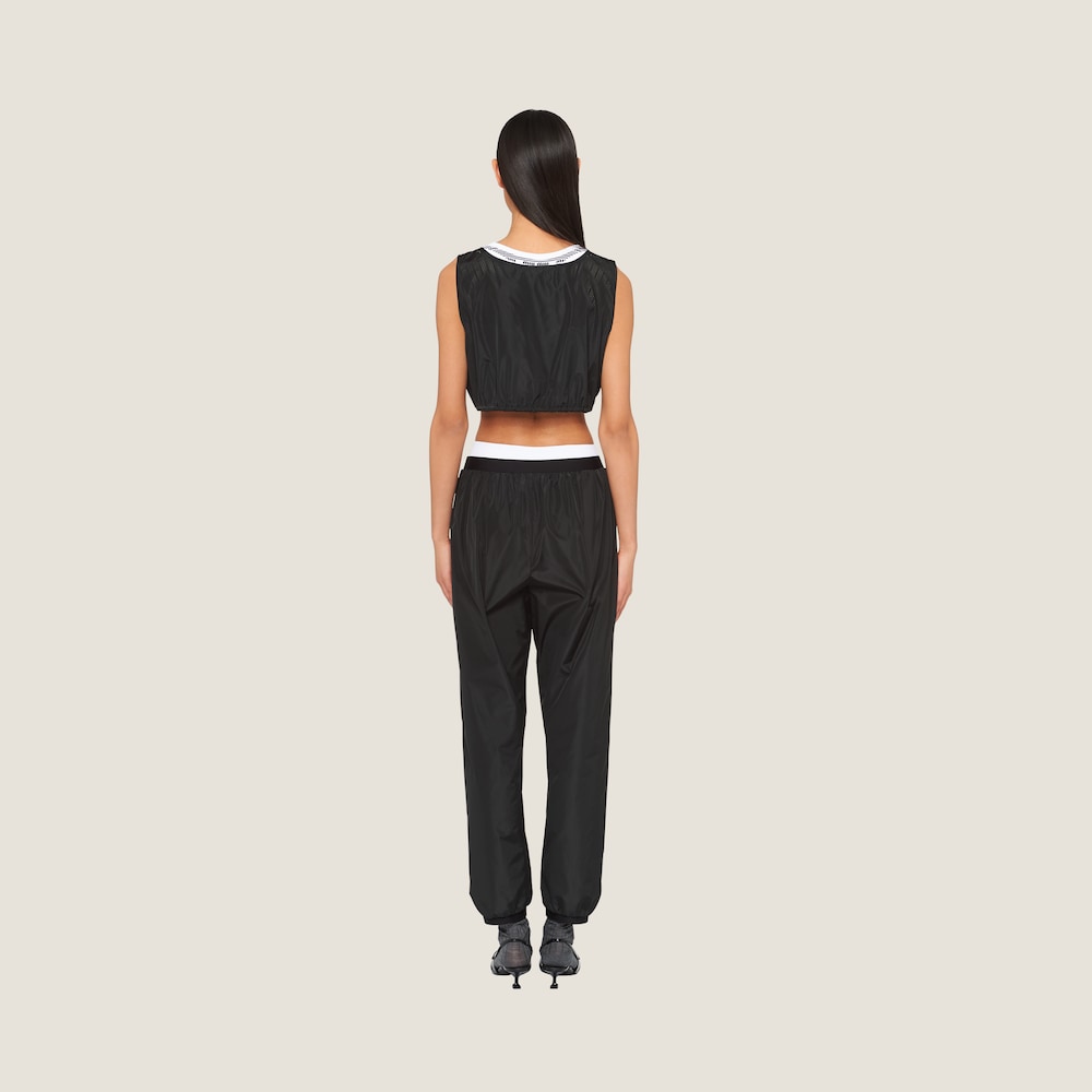 Technical silk joggers