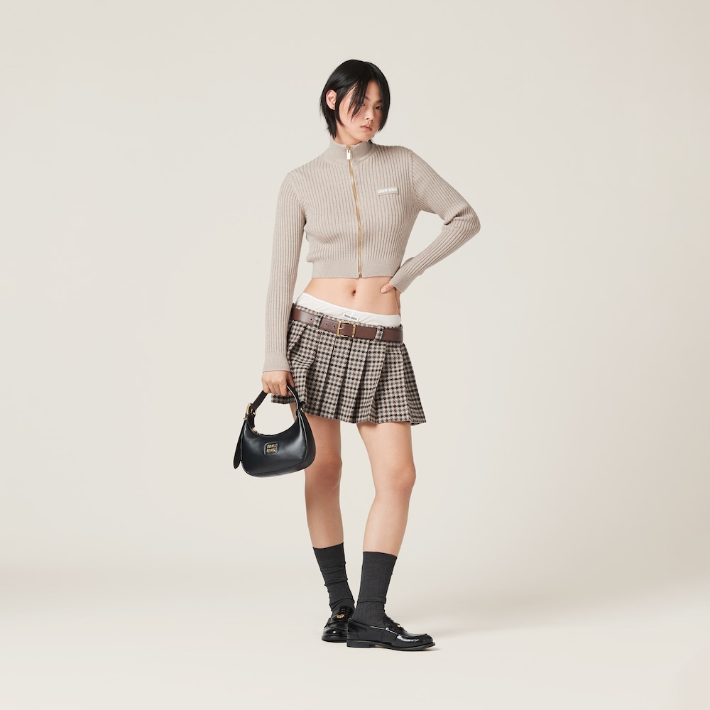 Wool knit cardigan