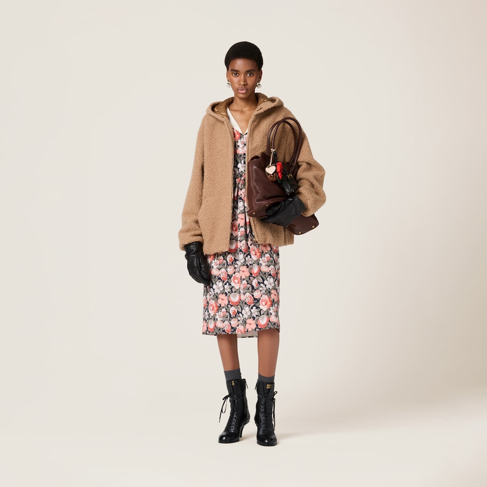 Pile hoodie jacket