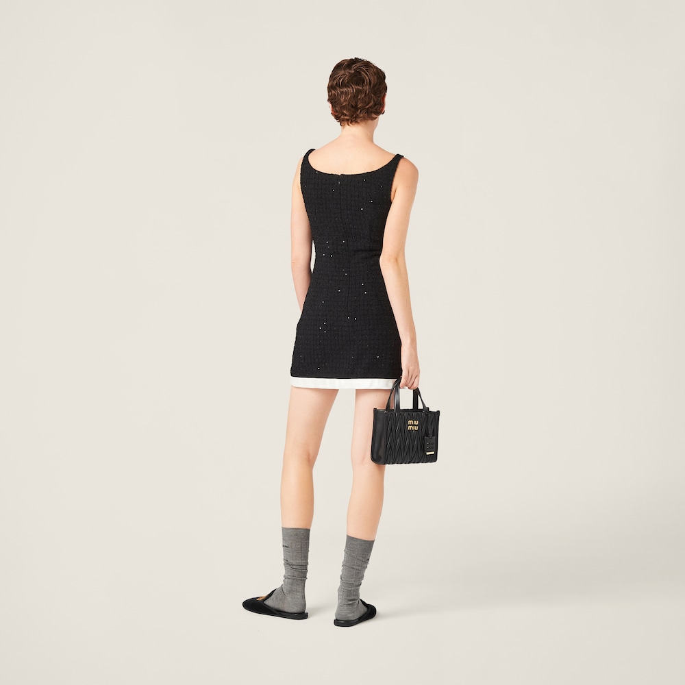 Sequined bouclé mini-dress