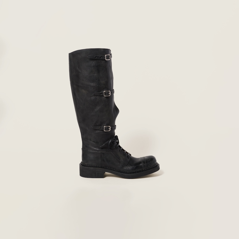 Leather boots