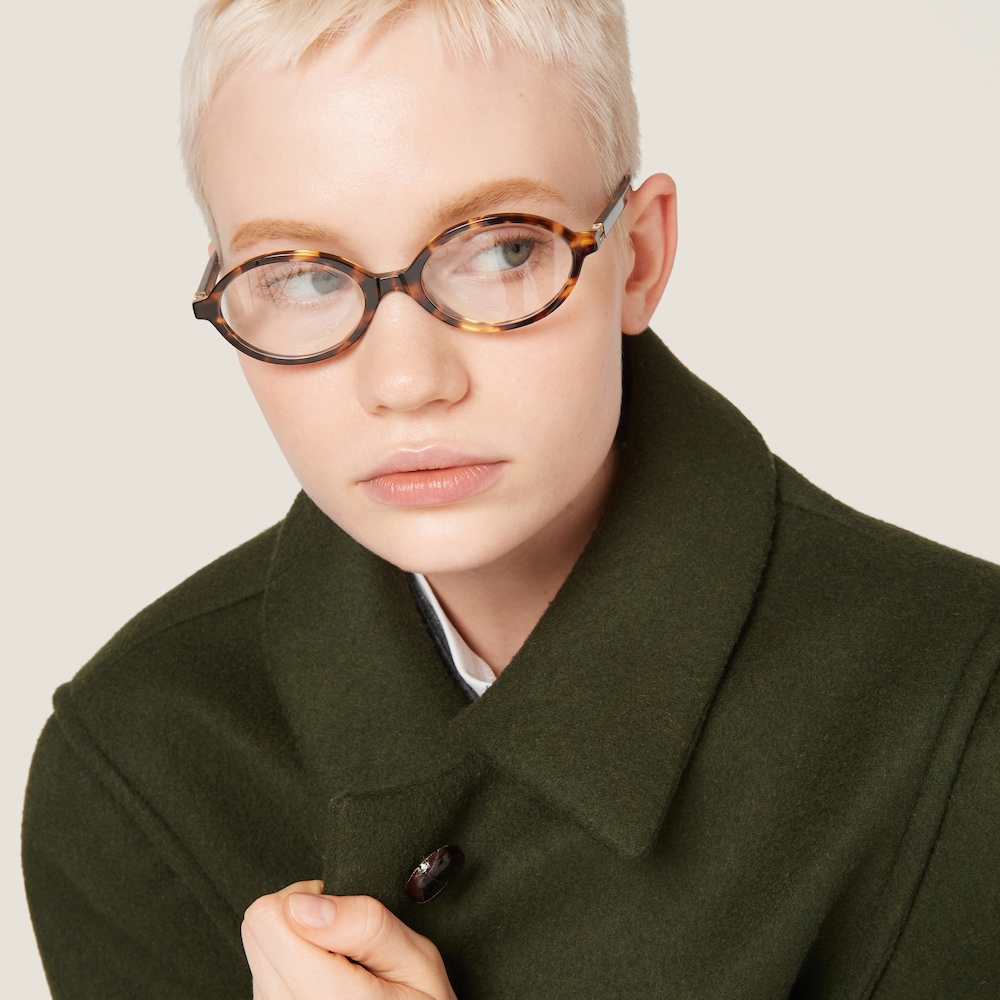 Single-breasted loden cloth coat