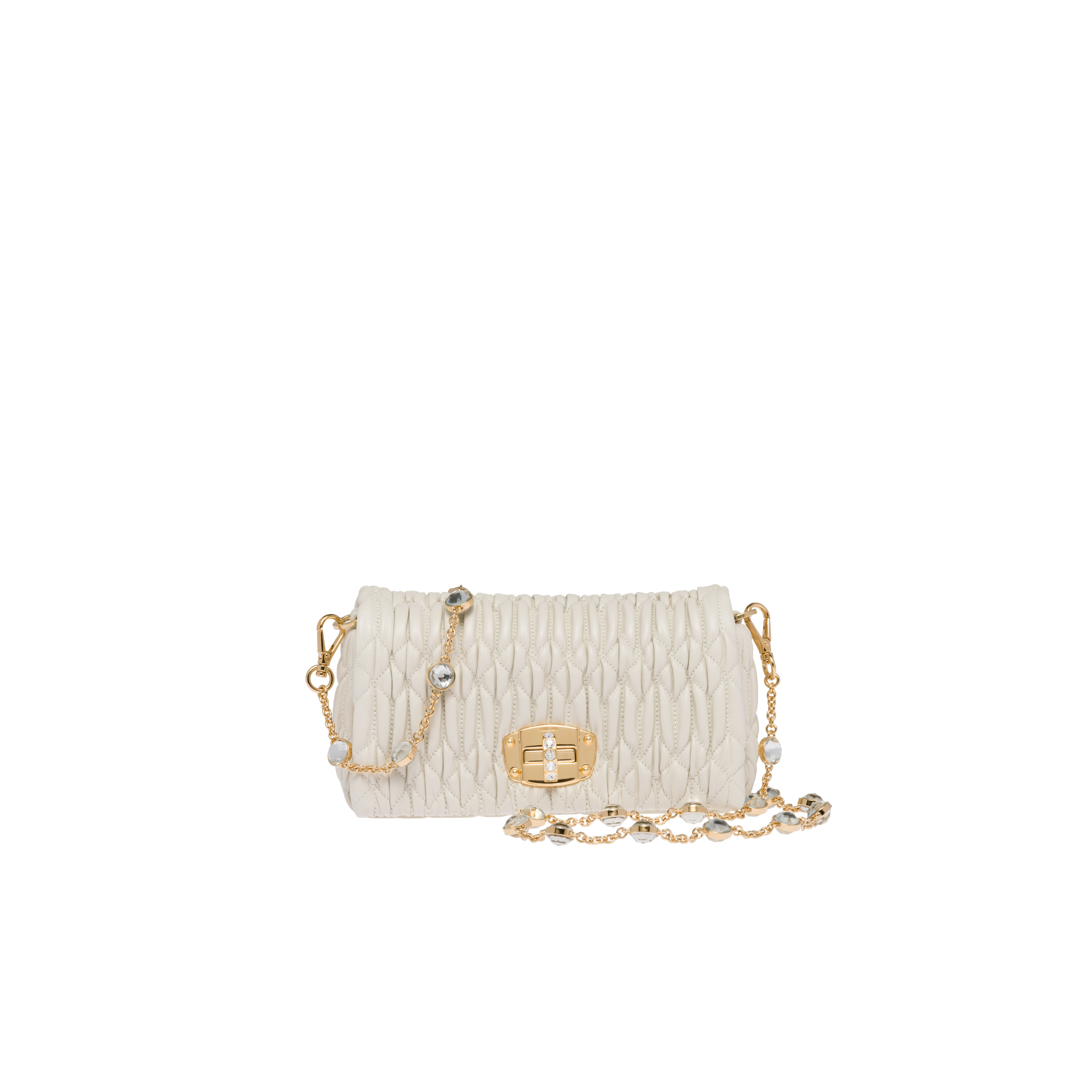 Miu Crystal nappa leather and crystal mini-bag