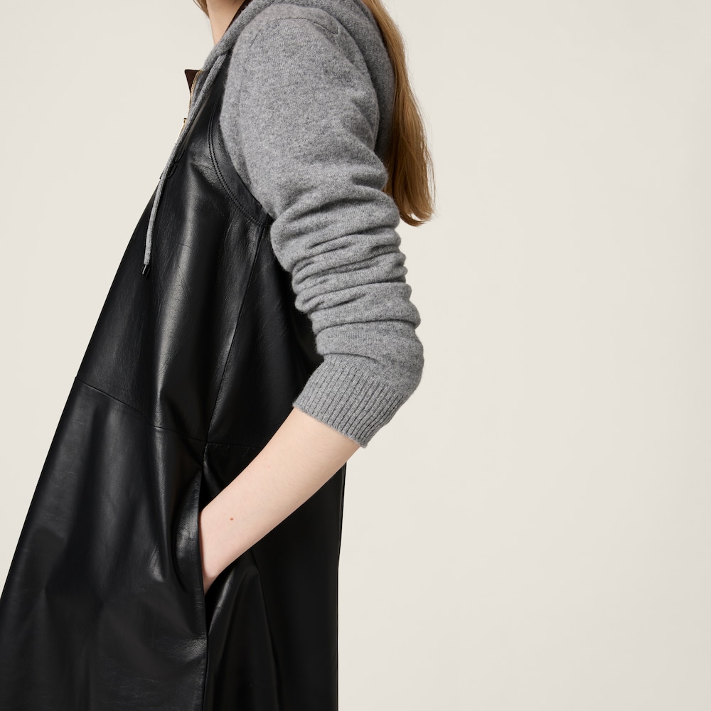 Nappa leather mini-dress