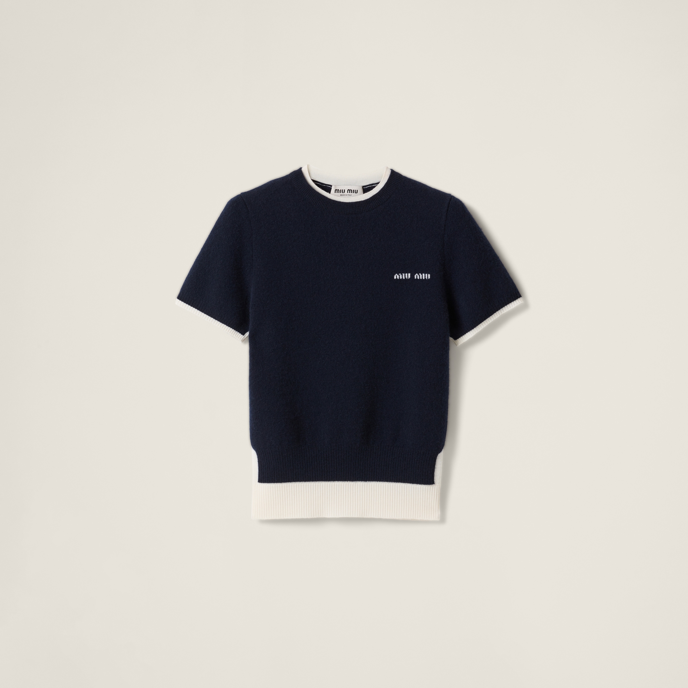Cashmere and wool crew-neck sweater
