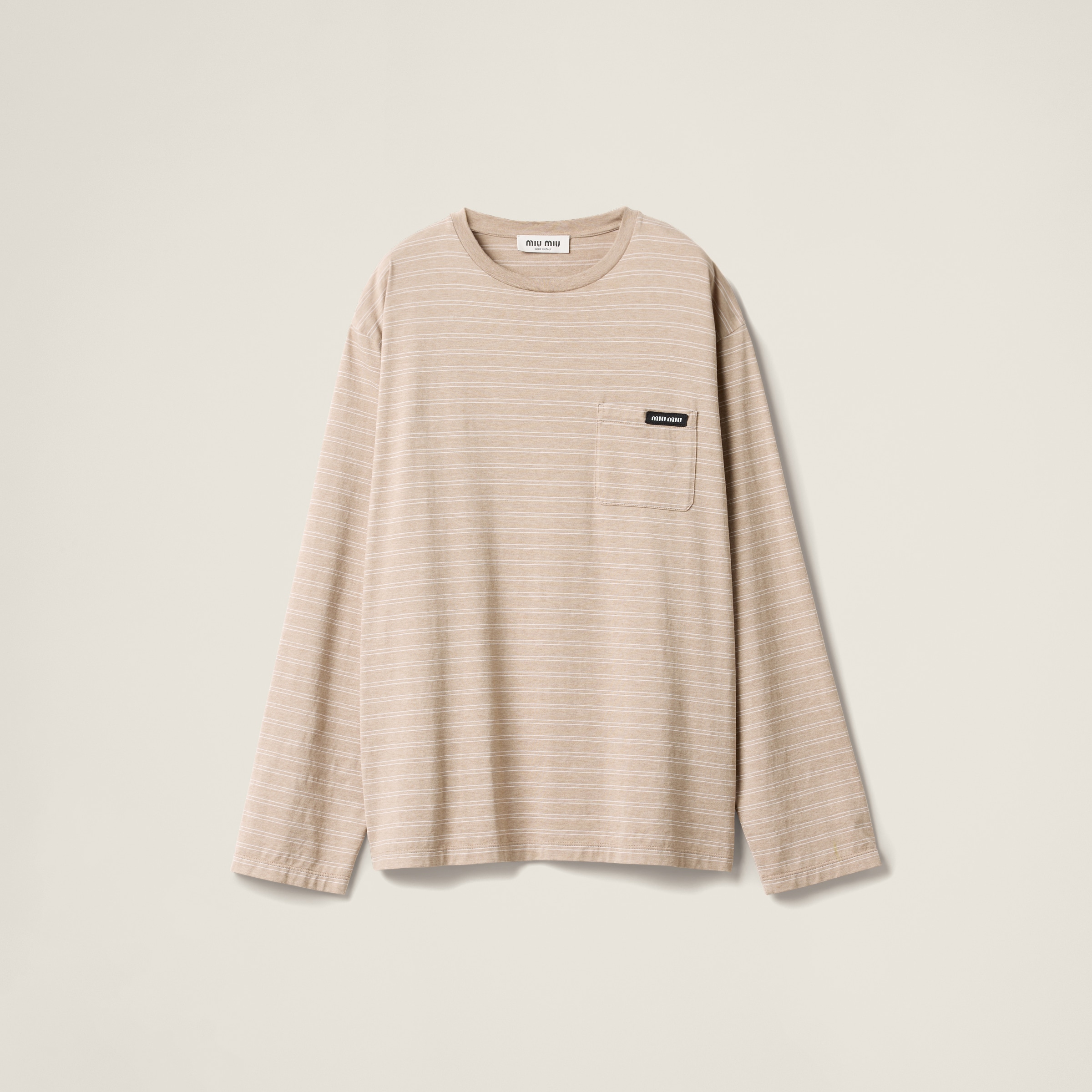 Long-sleeved cotton jersey T-shirt