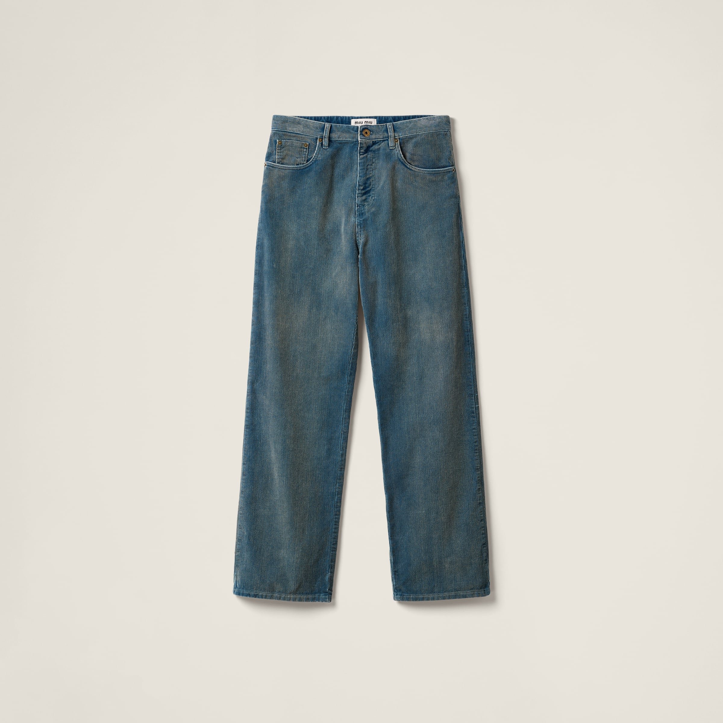 Washed corduroy pants