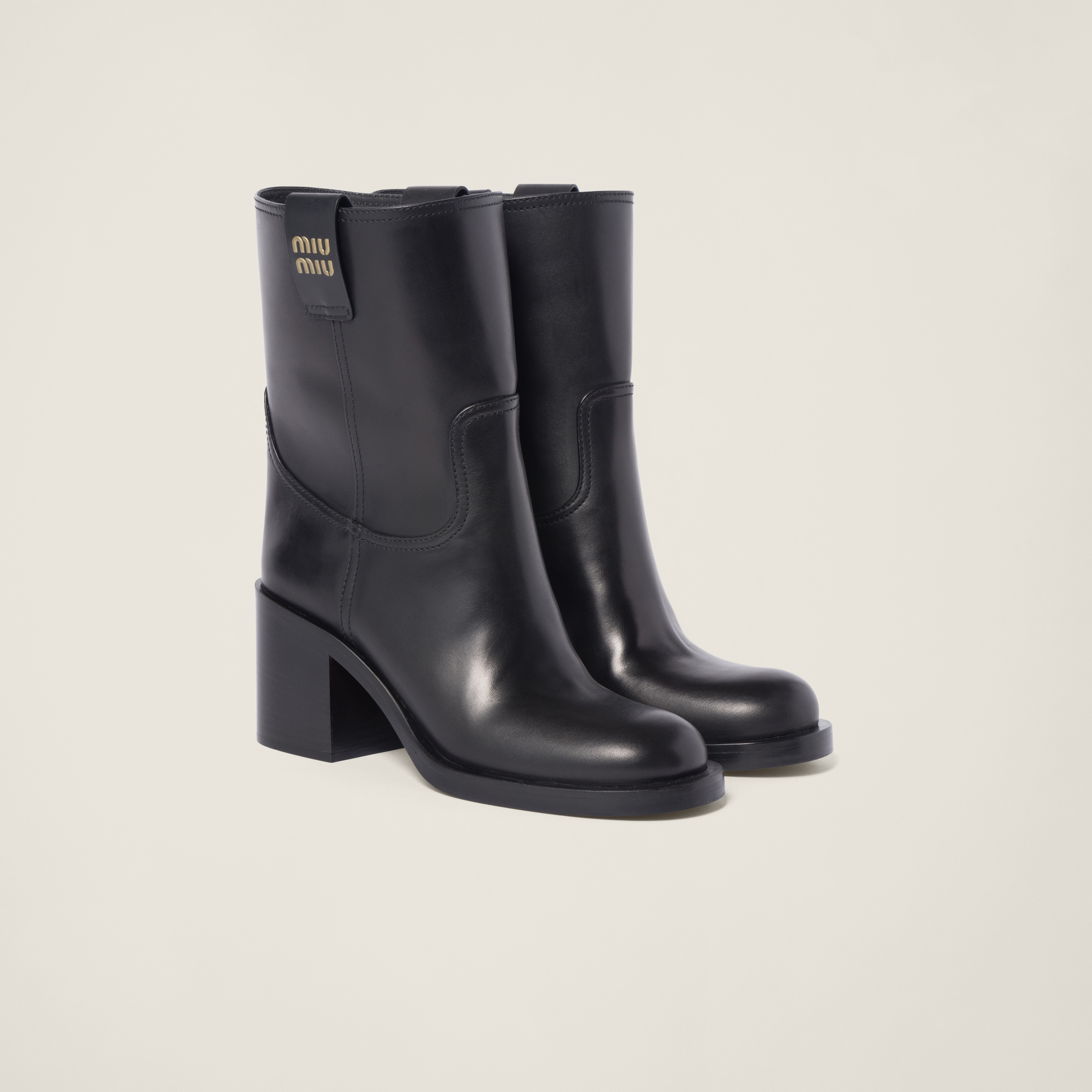 Leather booties