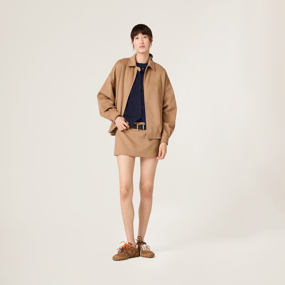 Camel-hair miniskirt