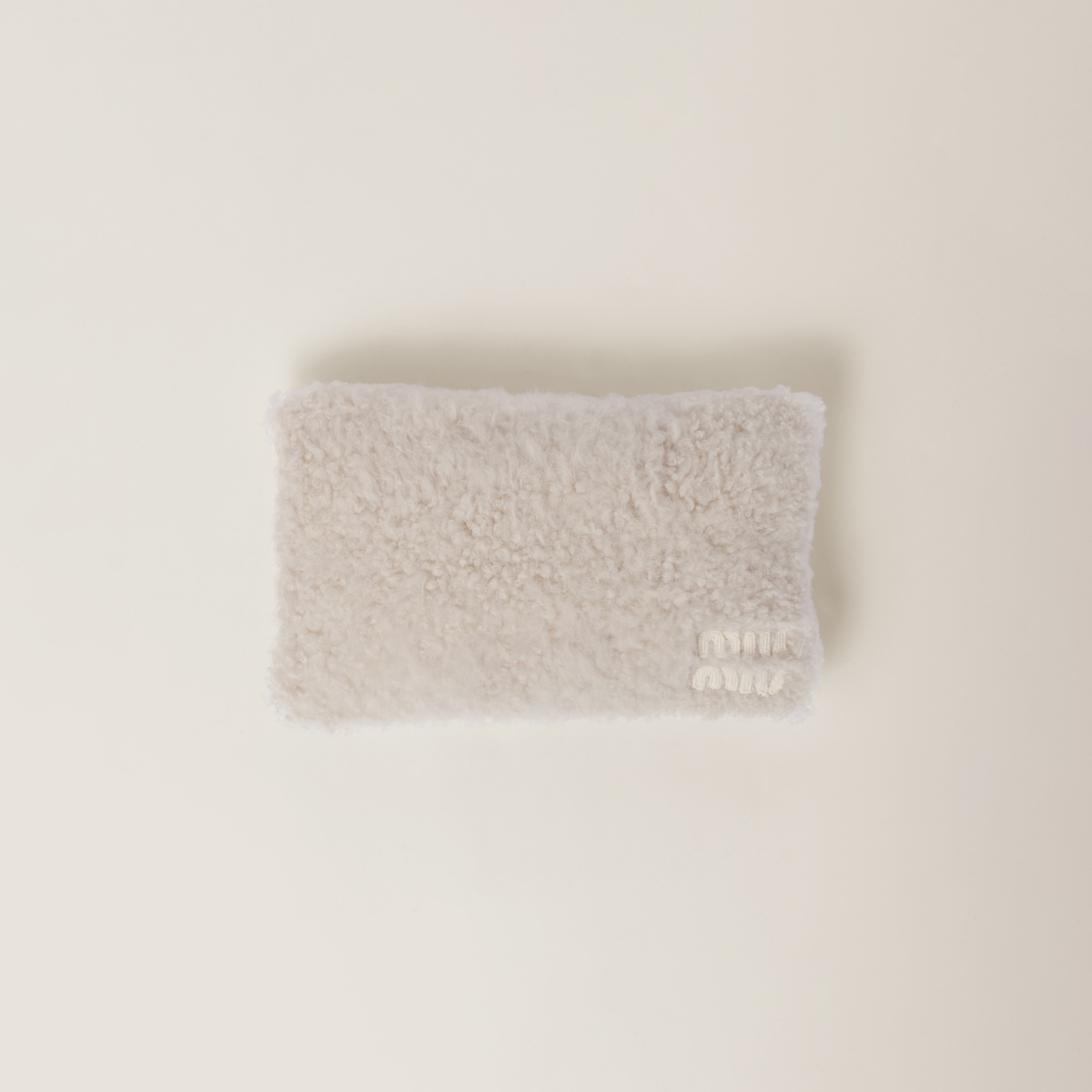 Wool, cashmere and shearling pillow