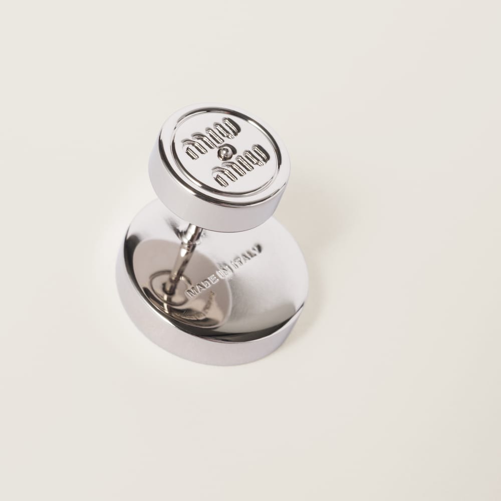 Enameled metal earrings